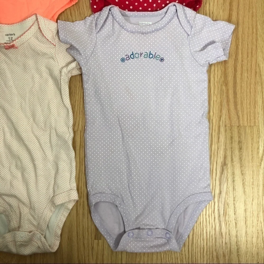 12 month 4 Pack of Onesies Carter’s Garanimals